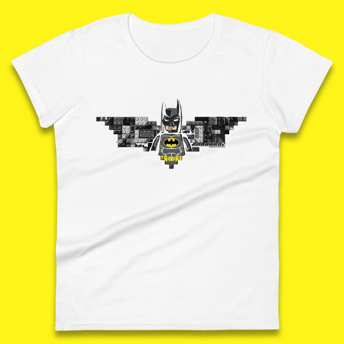 The Lego Batman Movie Superhero Building Bricks Block DC Comics Batman Master Builder Comic Book Character Womens Tee Top