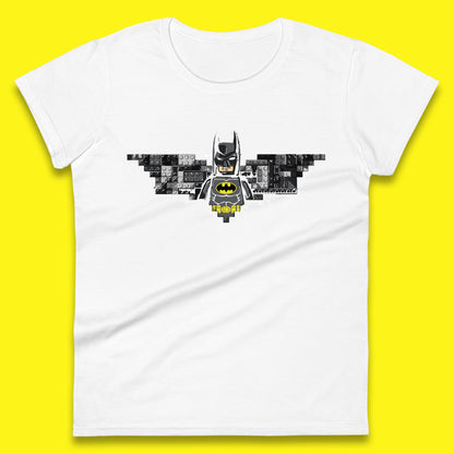 The Lego Batman Movie Superhero Building Bricks Block DC Comics Batman Master Builder Comic Book Character Womens Tee Top