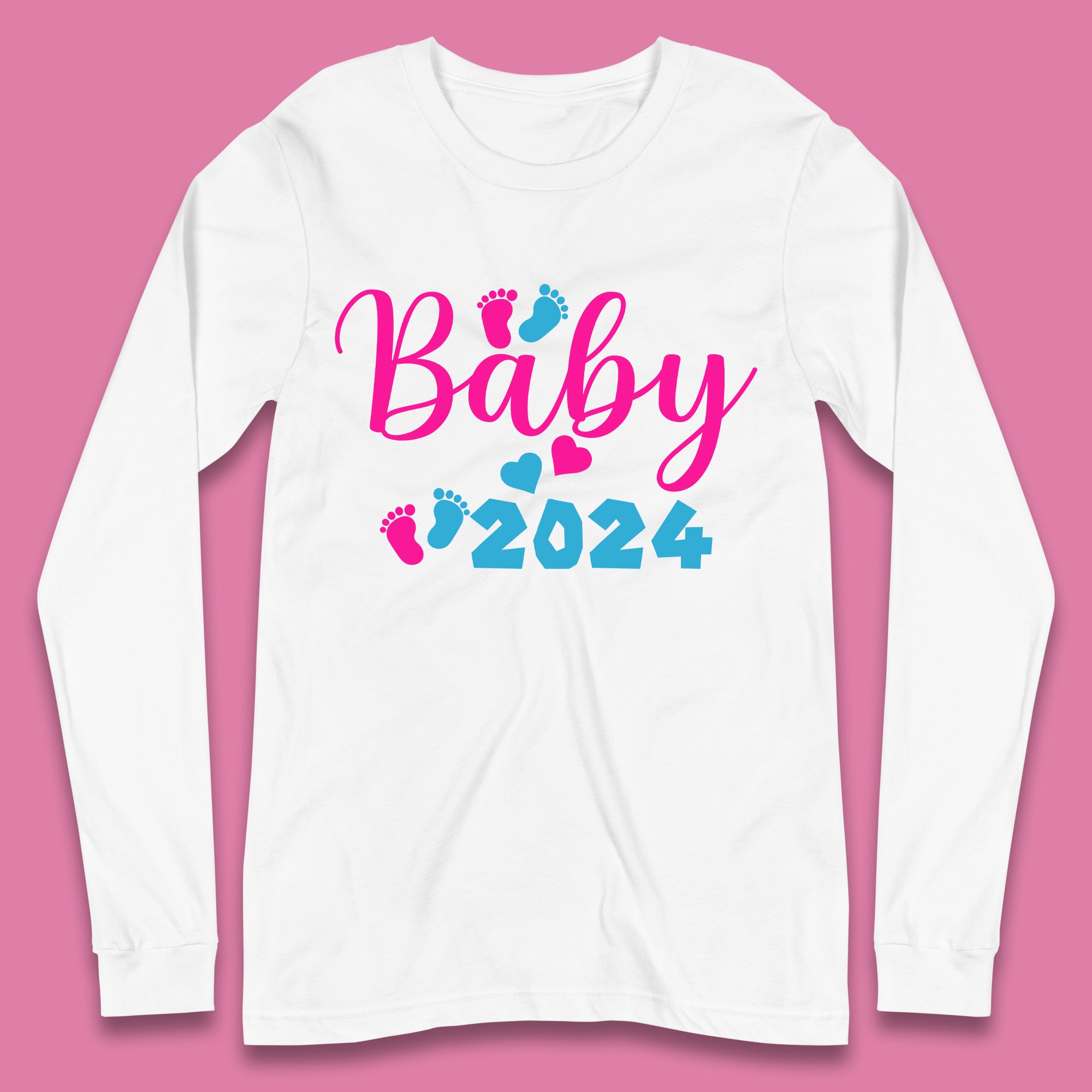 Baby 2024 Pregnancy Announcement Long Sleeve T-Shirt