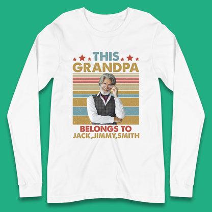 Personalised This Grandpa Belongs To Long Sleeve T-Shirt