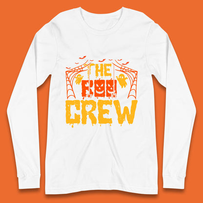 The Boo Crew Halloween Horror Spooky Boo Squad Matching Halloween Costume Long Sleeve T Shirt