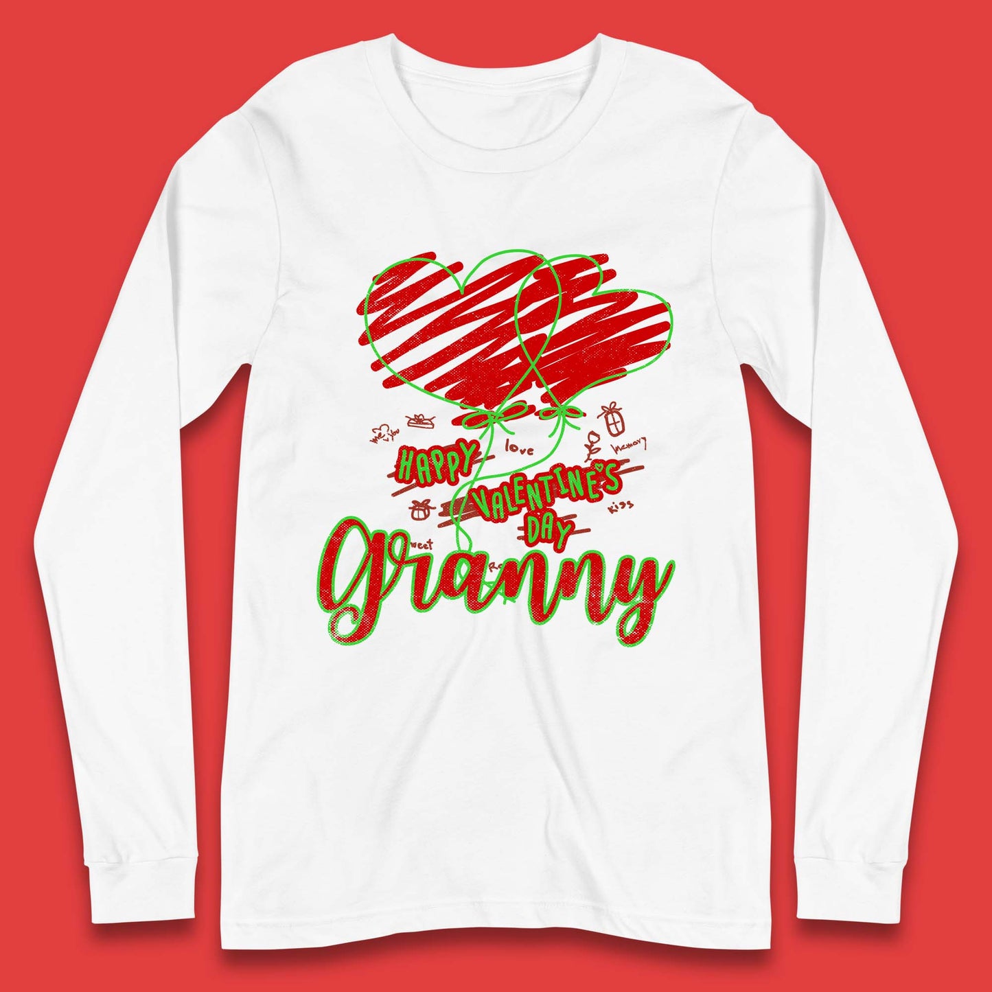 Happy Valentine's Day Granny Long Sleeve T-Shirt