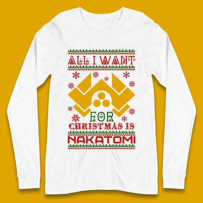 Want Nakatomi For Christmas Long Sleeve T-Shirt