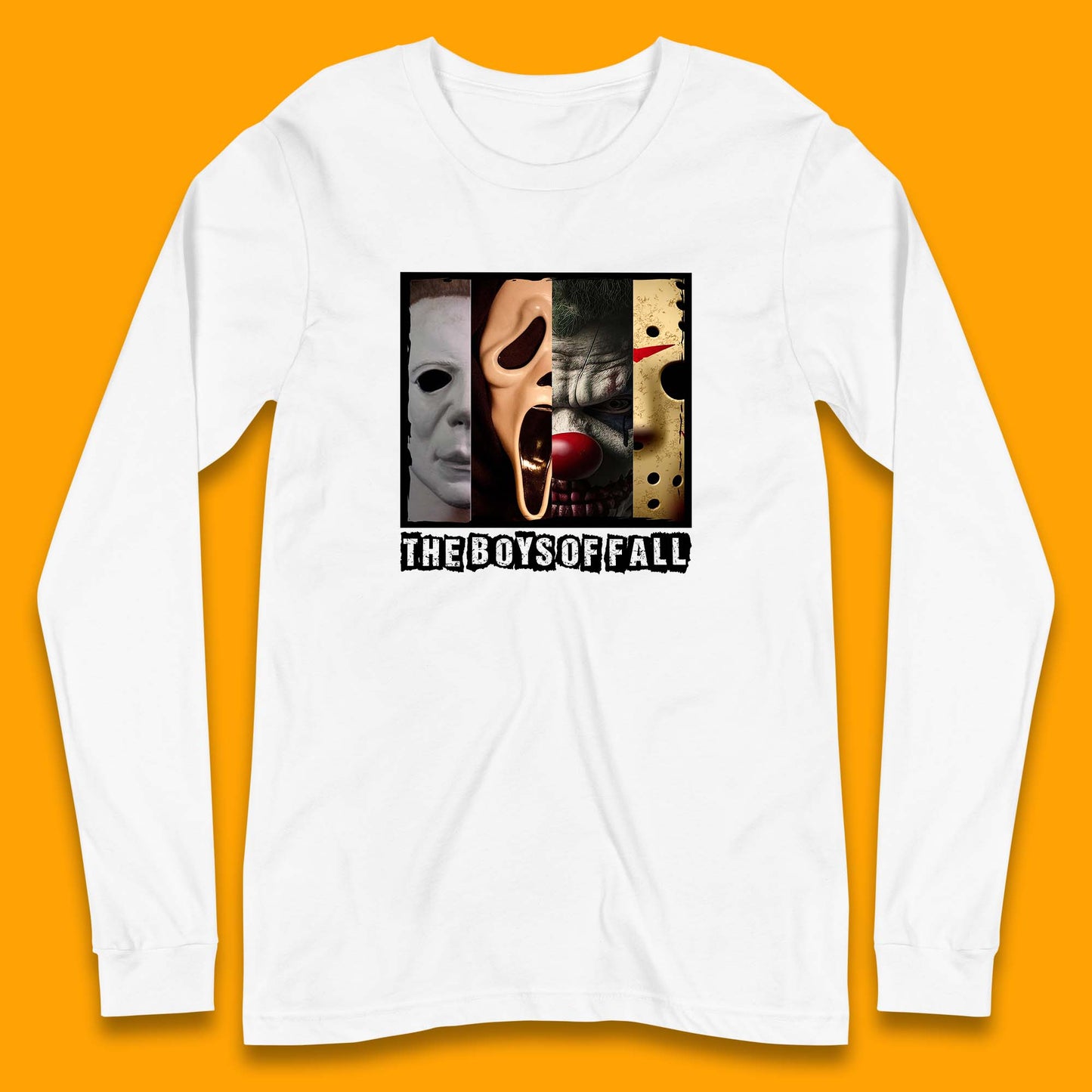 The Boys Of Fall Halloween Horror Movie Characters Friends Halloween Villians Serial Killers Long Sleeve T Shirt