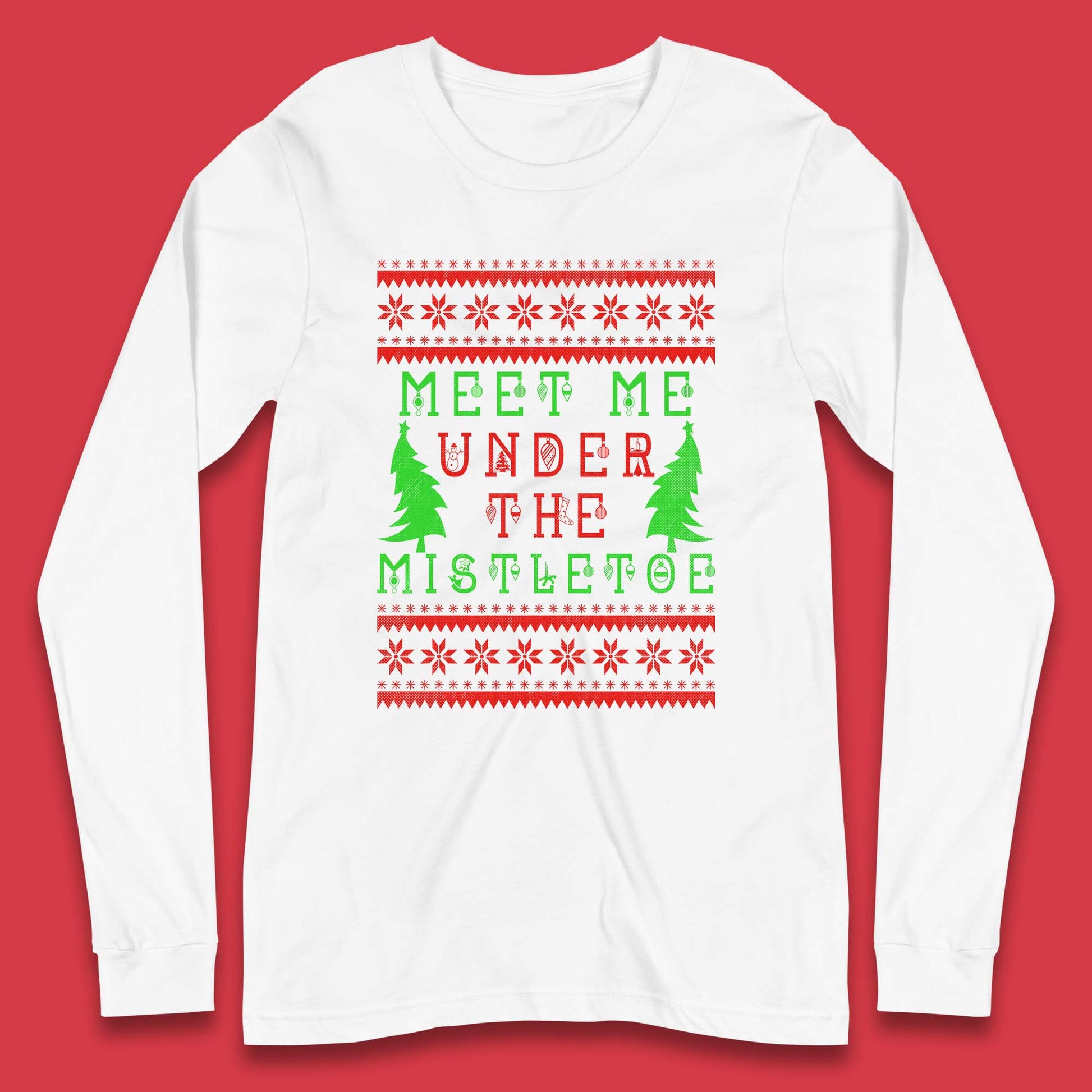 mistletoe christmas long sleeve t shirt