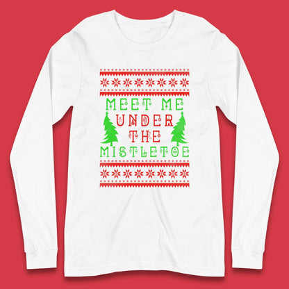 mistletoe christmas long sleeve t shirt