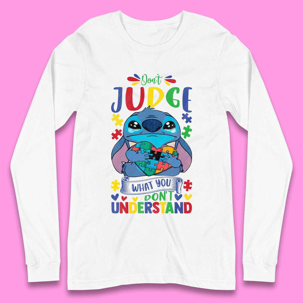 Autism Disney Stitch Long Sleeve T-Shirt
