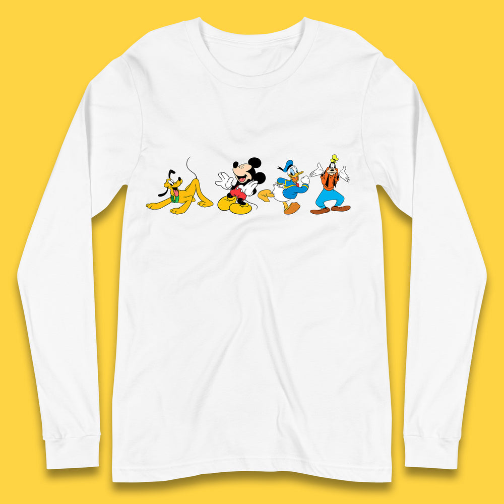 Mickey And Friends Mickey Mouse Daisy Duck Pluto Goofy Donald Duck Disney Group Disney Best Friends Long Sleeve T Shirt