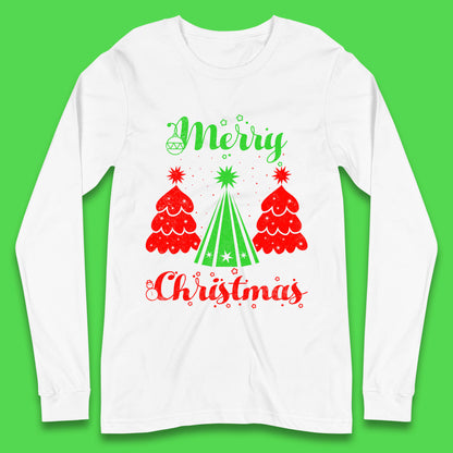 merry christmas tree long sleeve t shirt