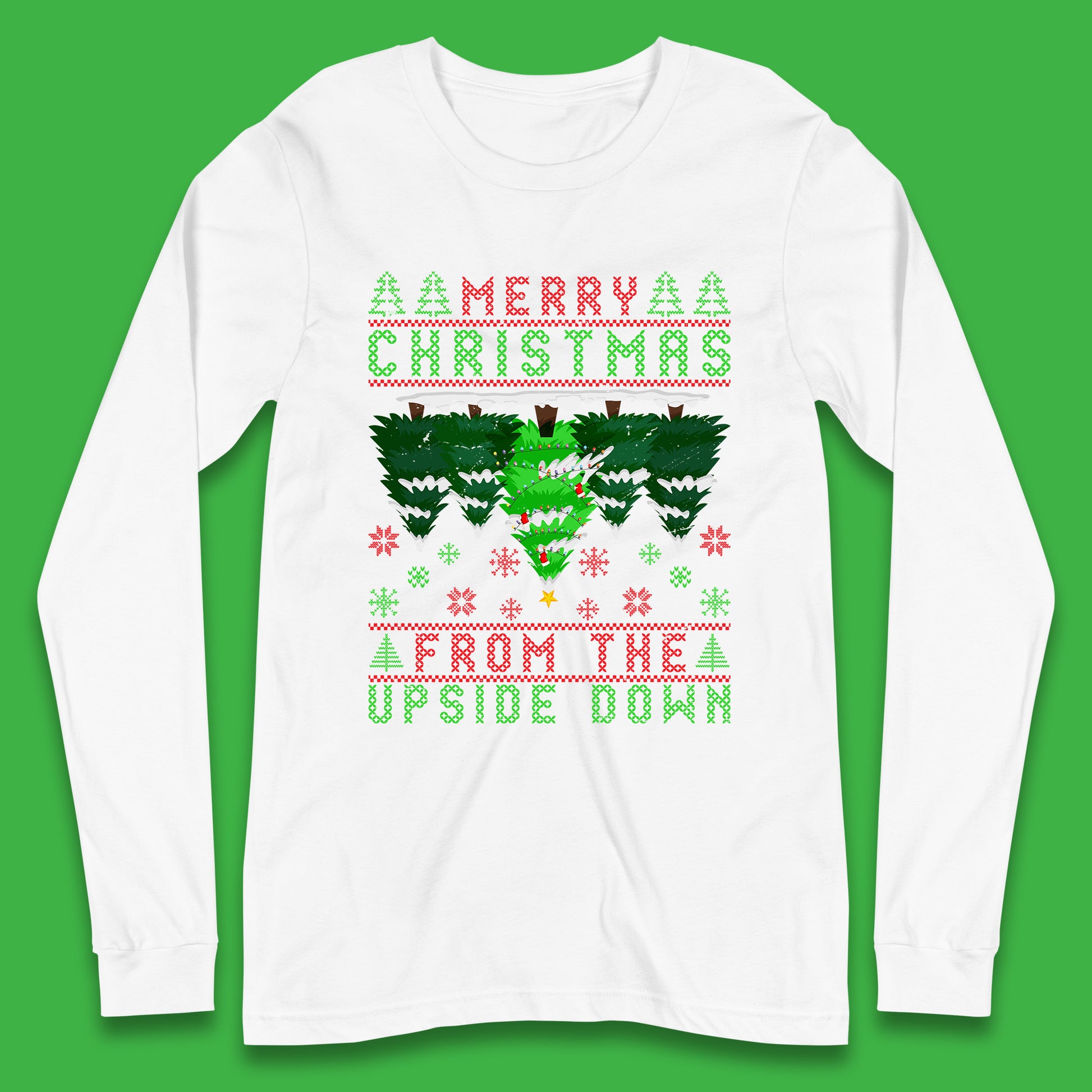 merry christmas from the upside down tree t shirt