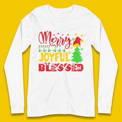 Merry Joyful Blessed Christmas Long Sleeve T-Shirt