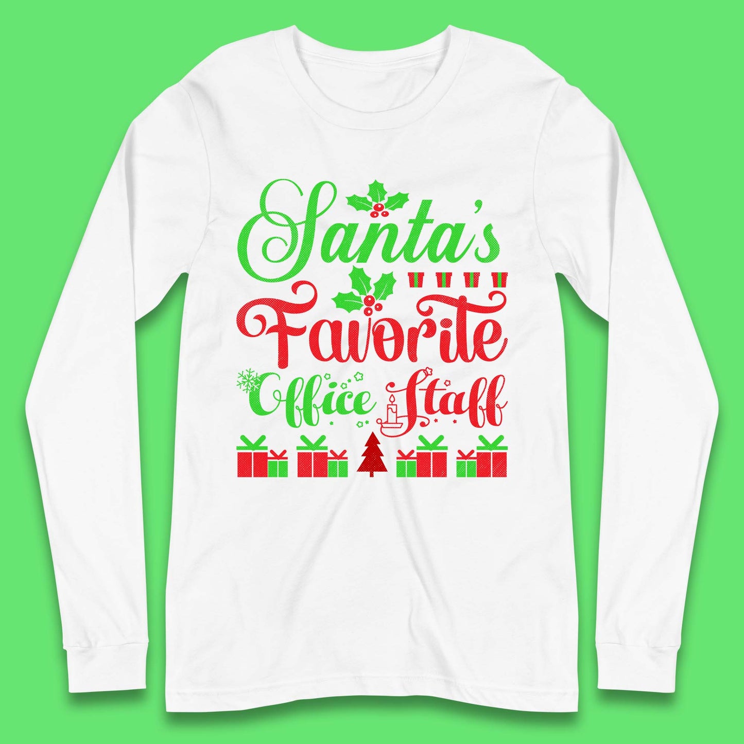 Office Staff Christmas Long Sleeve T-Shirt