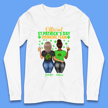 Personalised St. Patrick's Day Drinking Team Long Sleeve T-Shirt