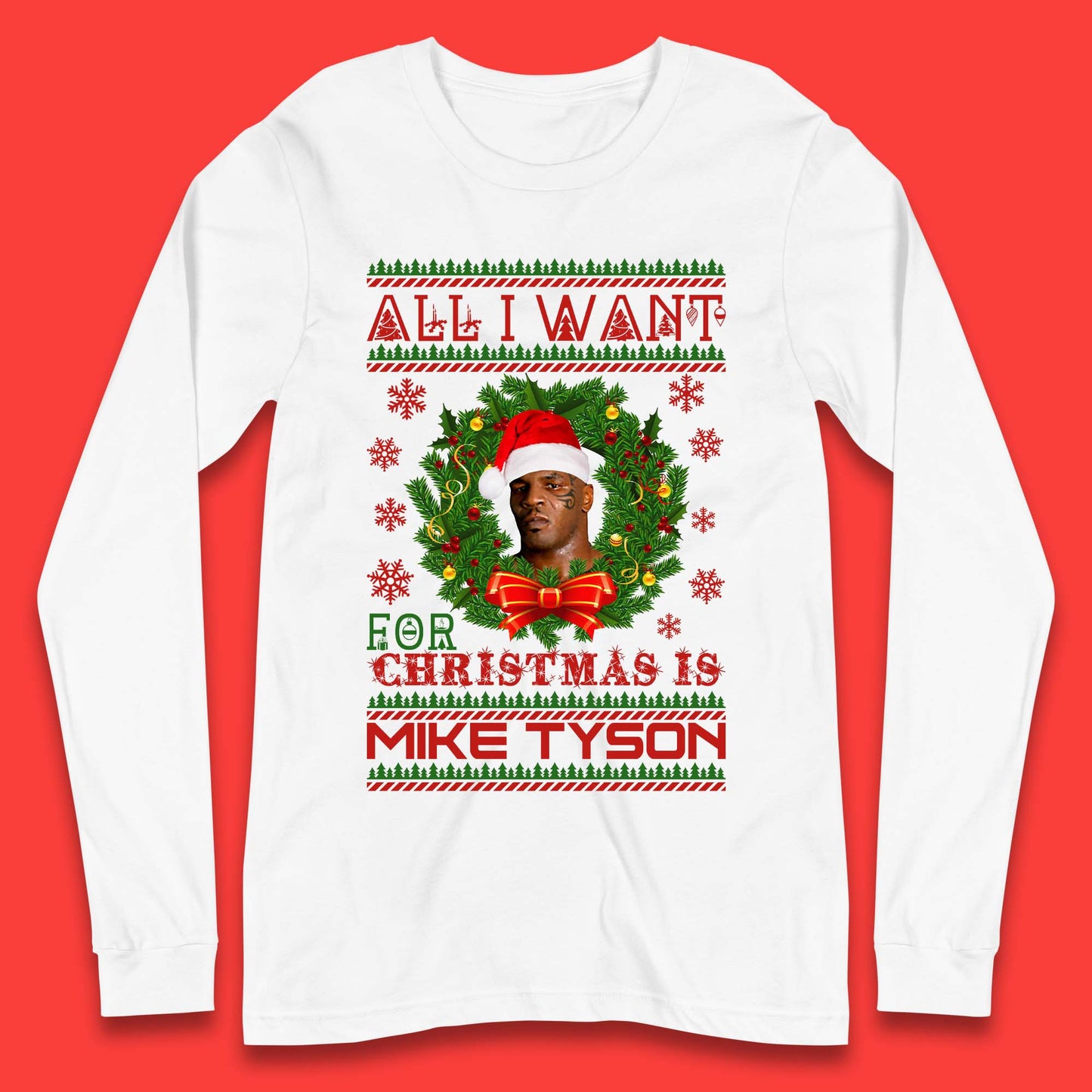 Mike Tyson Christmas Long Sleeve T-Shirt