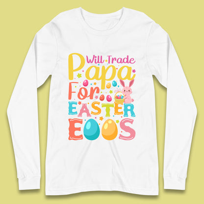 Papa For Easter Eggs Long Sleeve T-Shirt
