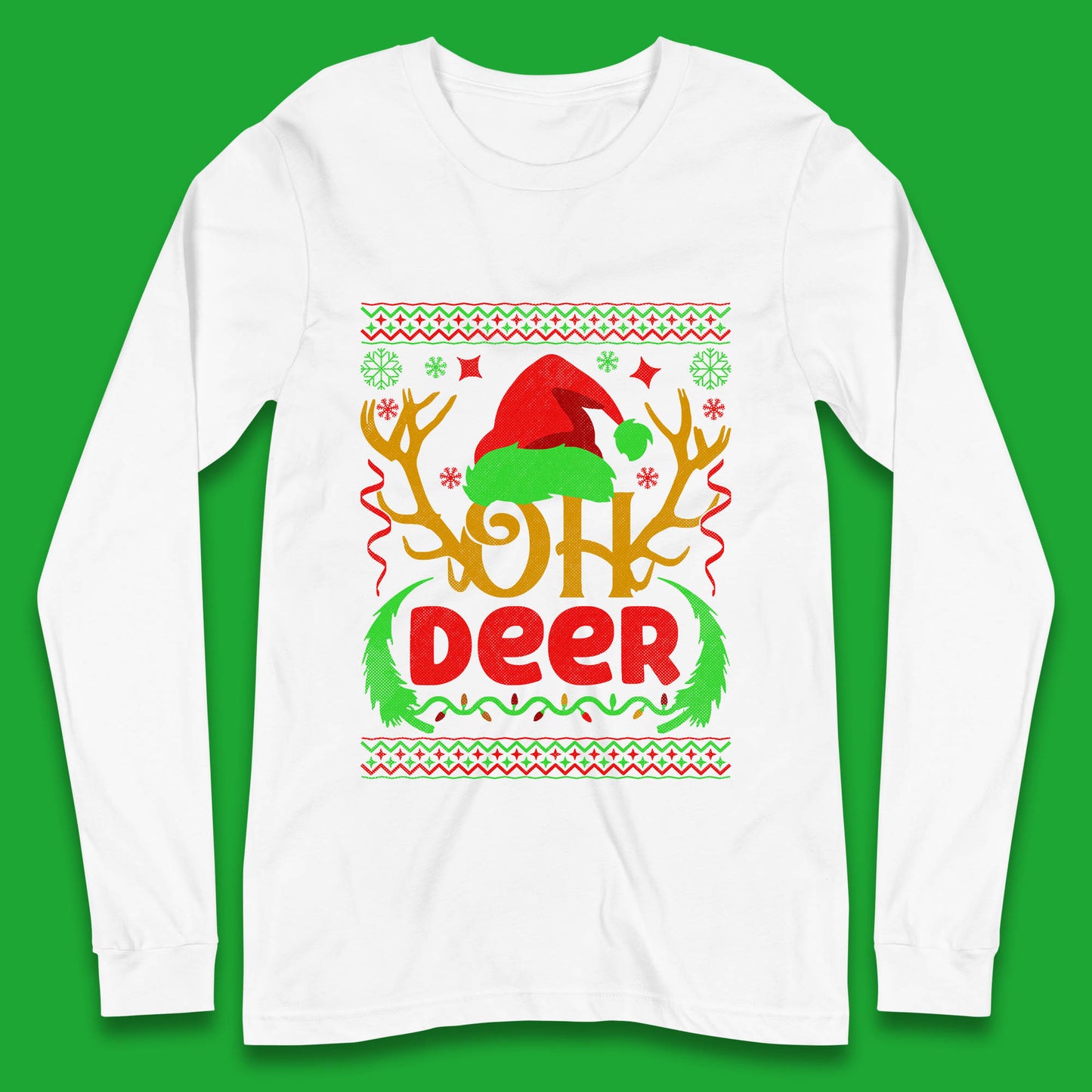 deer antlers christmas long sleeve t shirt