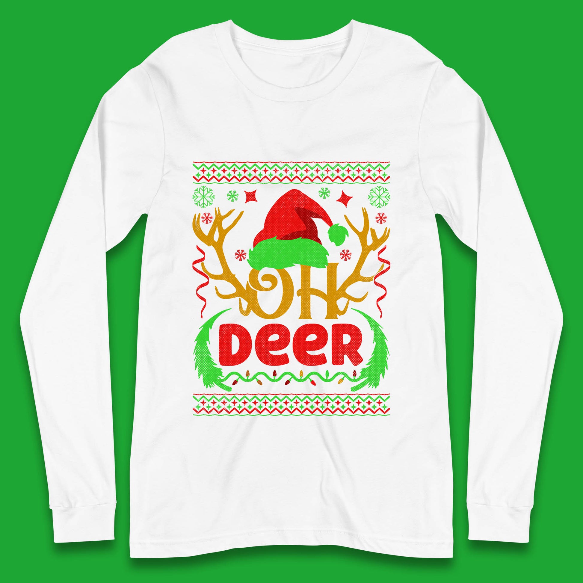 deer antlers christmas long sleeve t shirt