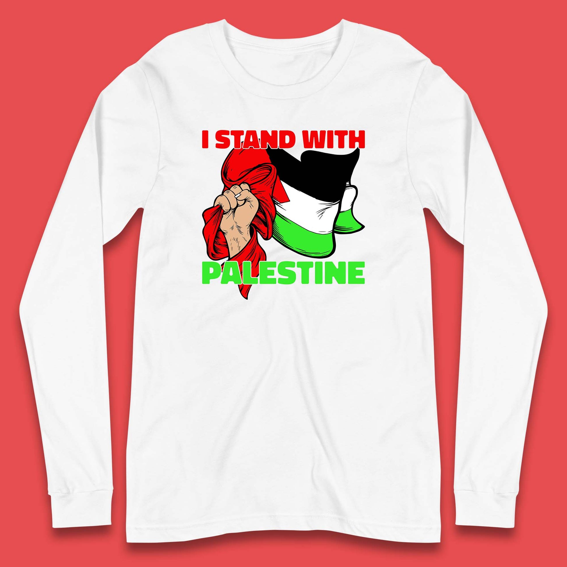 Mens Palestine Long Sleeve Top
