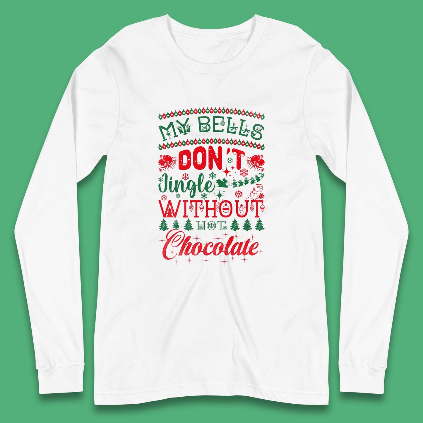 funny christmas chocolate long sleeve t shirt