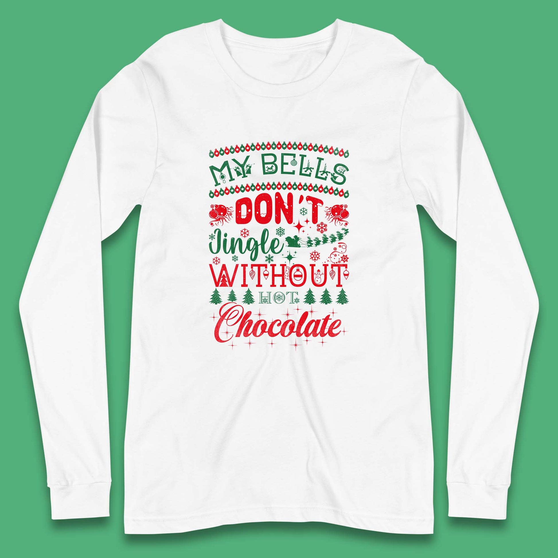 funny christmas chocolate long sleeve t shirt