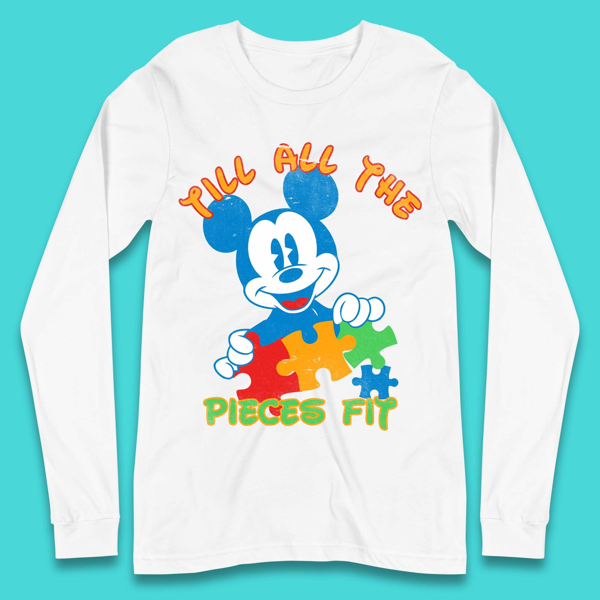 Autism Mickey Mouse Long Sleeve T-Shirt