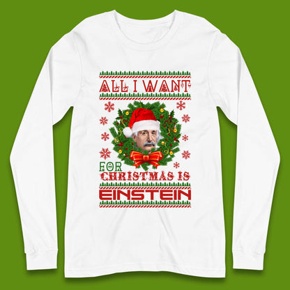 Want Einstein For Christmas Long Sleeve T-Shirt