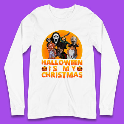 iconic horror movie characters long sleeve t shirt