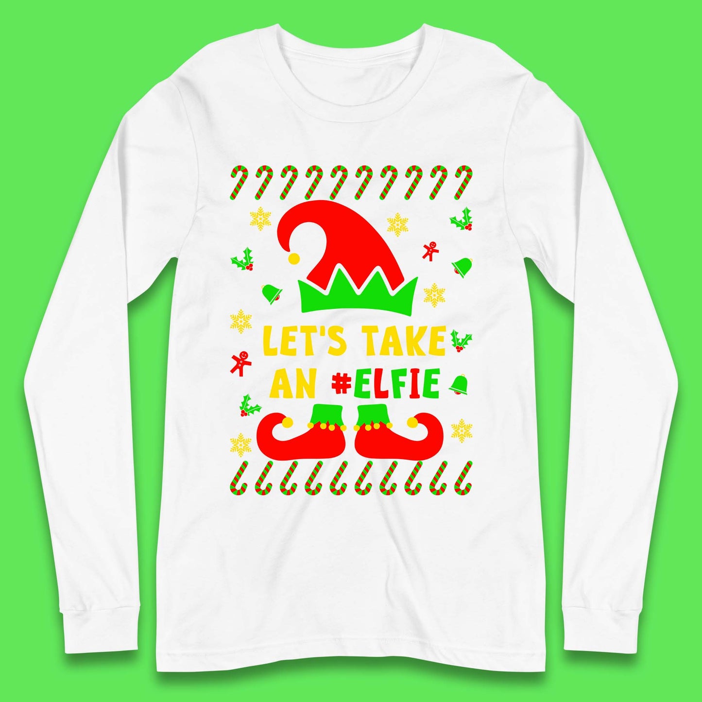 Let's Take An Elfie Christmas Long Sleeve T-Shirt
