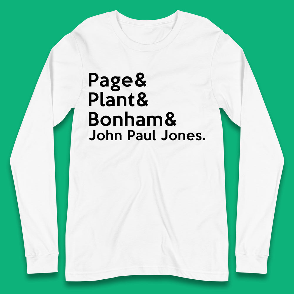 Page & Plant & Bonham & John Paul Jones Led Zeppelin Band Long Sleeve T-Shirt