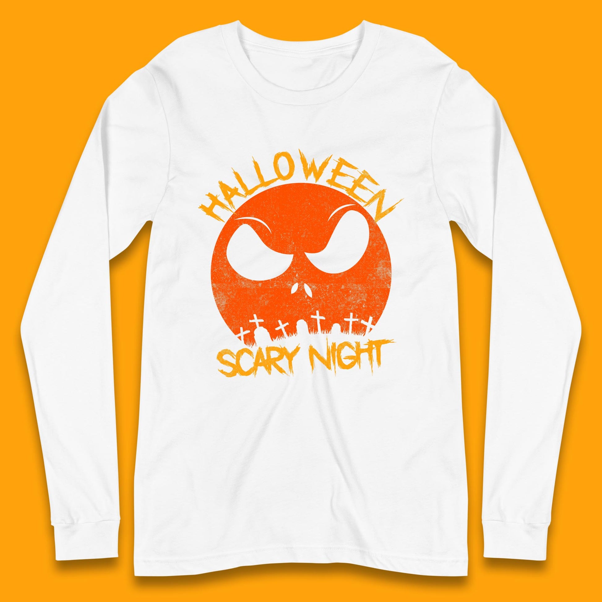 jack skellington face long sleeve t shirt
