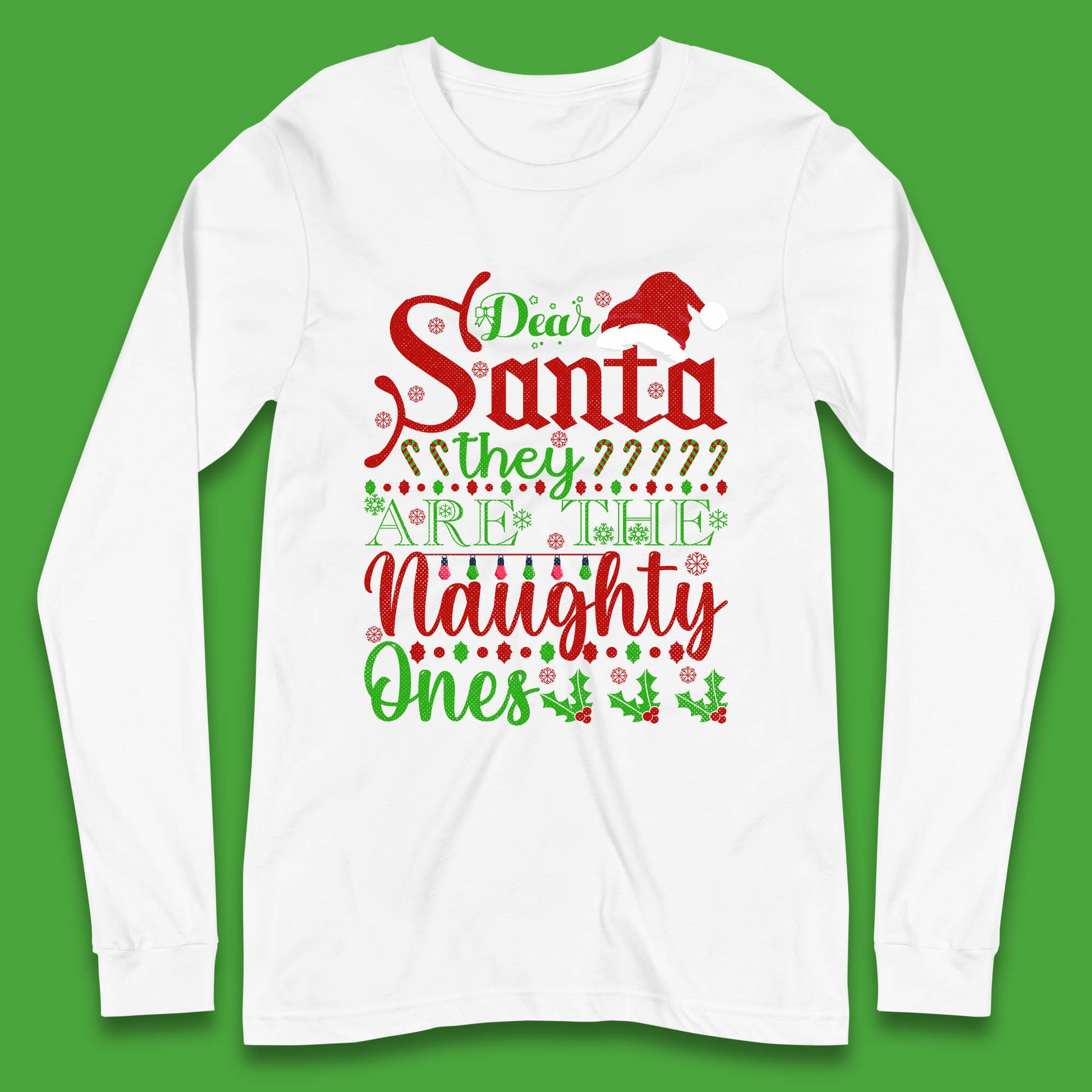 dear santa christmas long sleeve t shirt