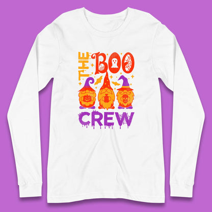 The Boo Crew Halloween Gnomes Squad Horror Scary Spooky Matching Costume Long Sleeve T Shirt