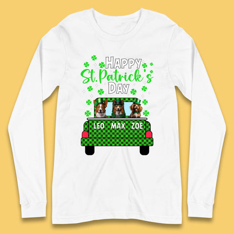Personalised Dog St. Patrick's Day Long Sleeve T-Shirt