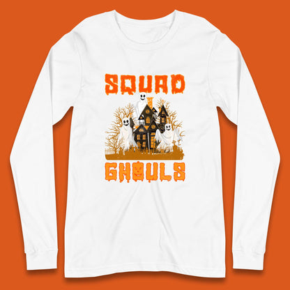 Squad Ghouls Halloween Boo Ghost Horror Scary Haunted House Long Sleeve T Shirt