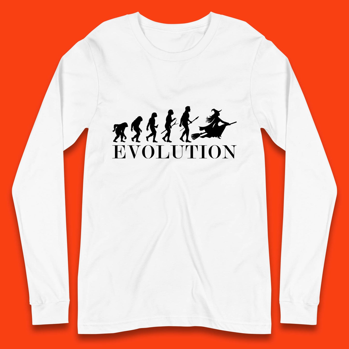 Witch Evolution Halloween Scary Spooky Witch Costume Long Sleeve T Shirt