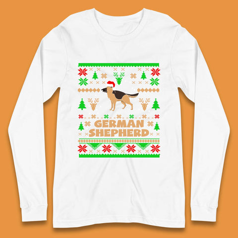 German Shepherd Dog Christmas Long Sleeve T-Shirt