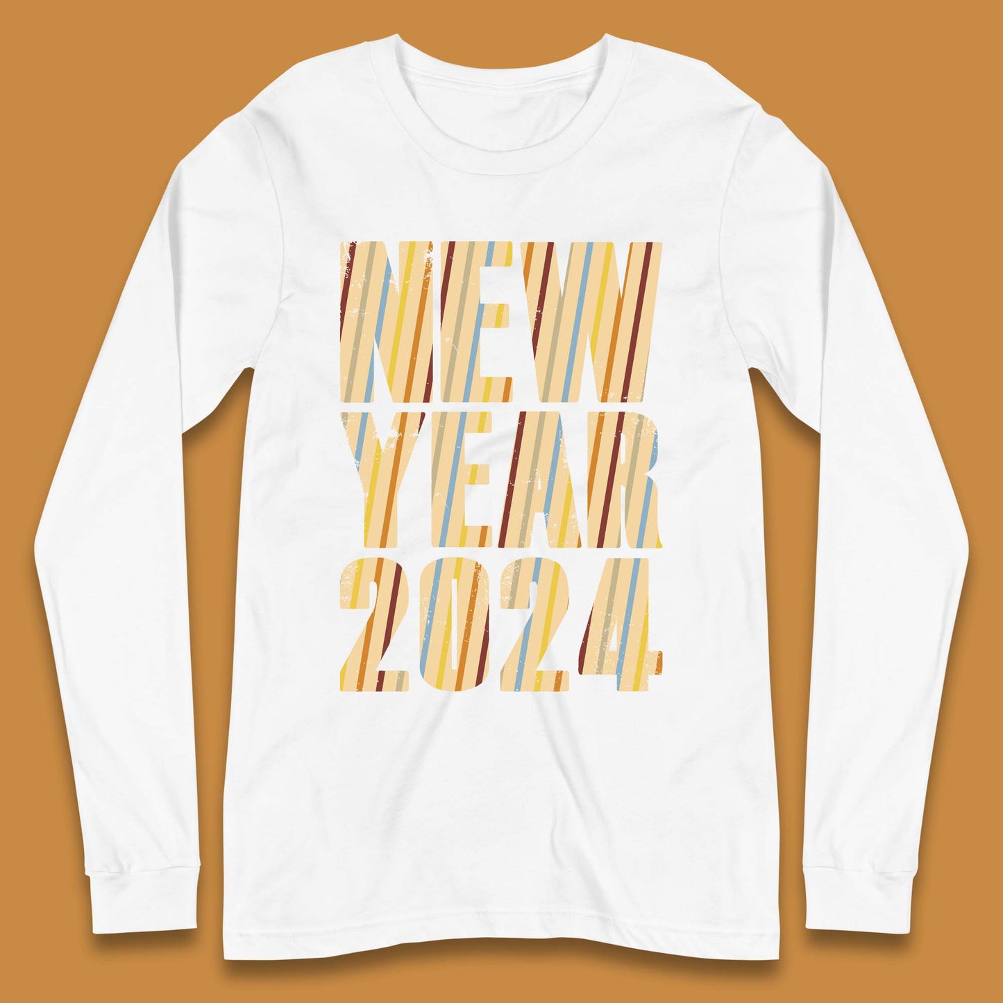 Retro Style New Year 2024 Long Sleeve T-Shirt