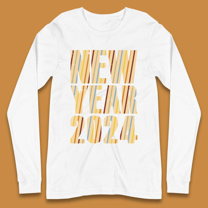 Retro Style New Year 2024 Long Sleeve T-Shirt