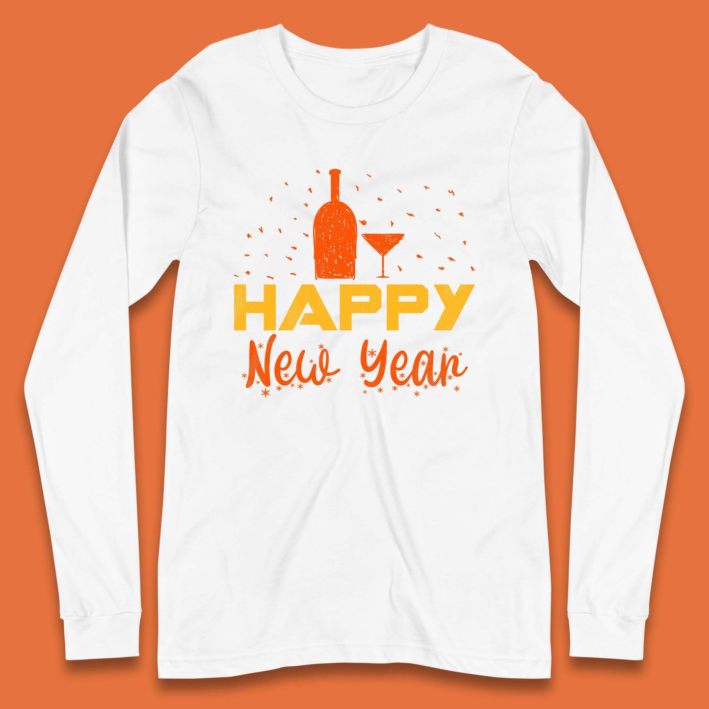 Happy New Year Wine Drinking Long Sleeve T-Shirt