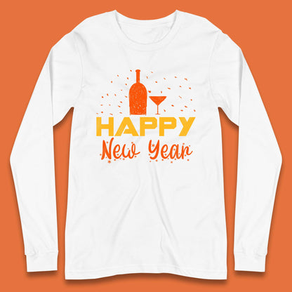 Happy New Year Wine Drinking Long Sleeve T-Shirt