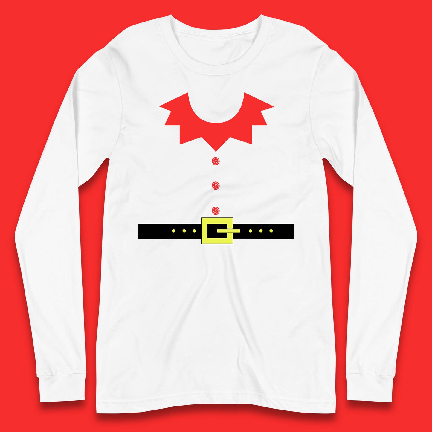 christmas elf costume long sleeve t shirt