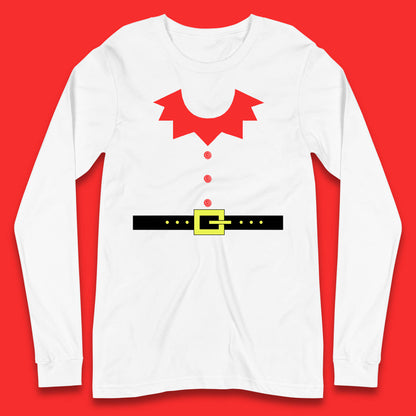 christmas elf costume long sleeve t shirt