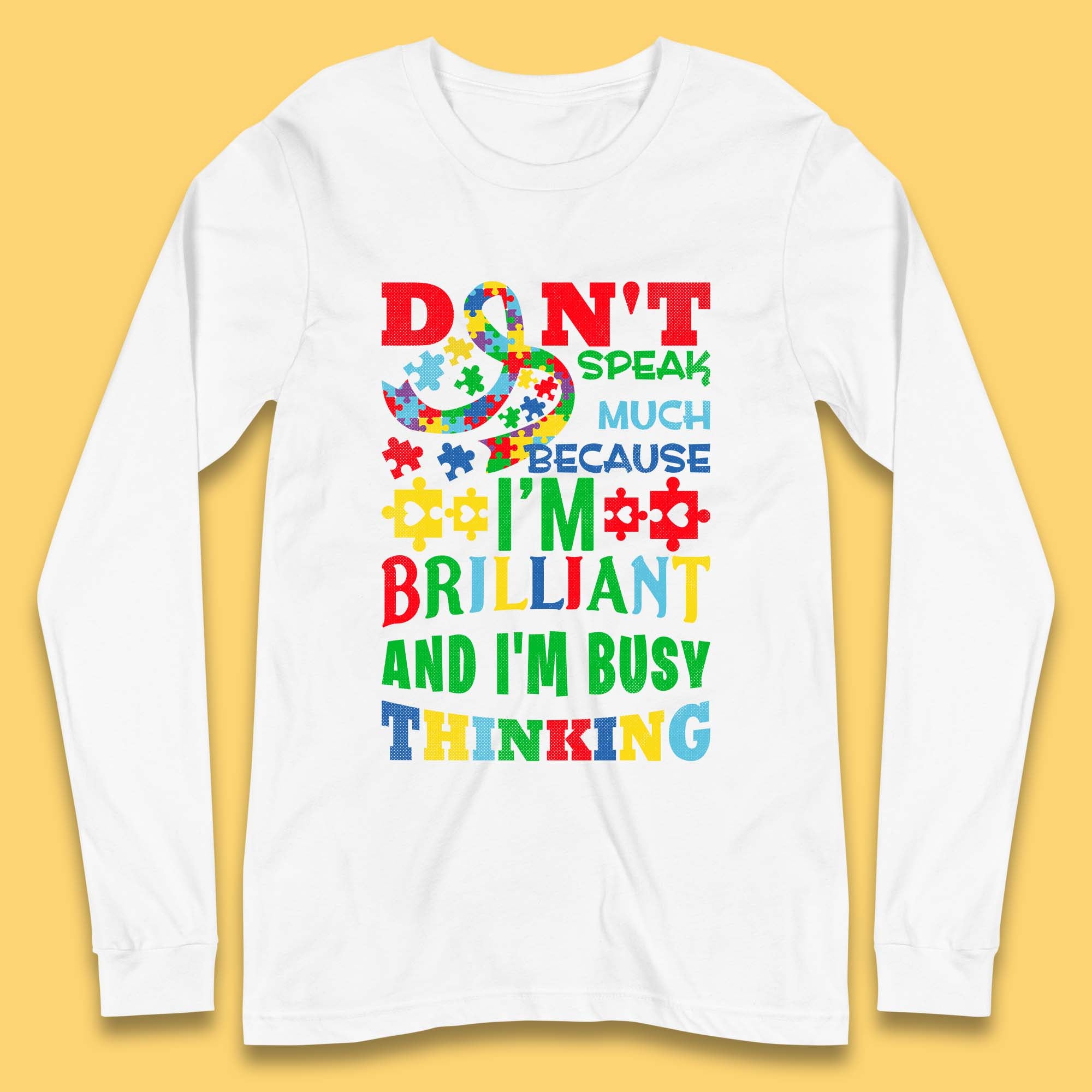 Autism Busy Thinking Long Sleeve T-Shirt