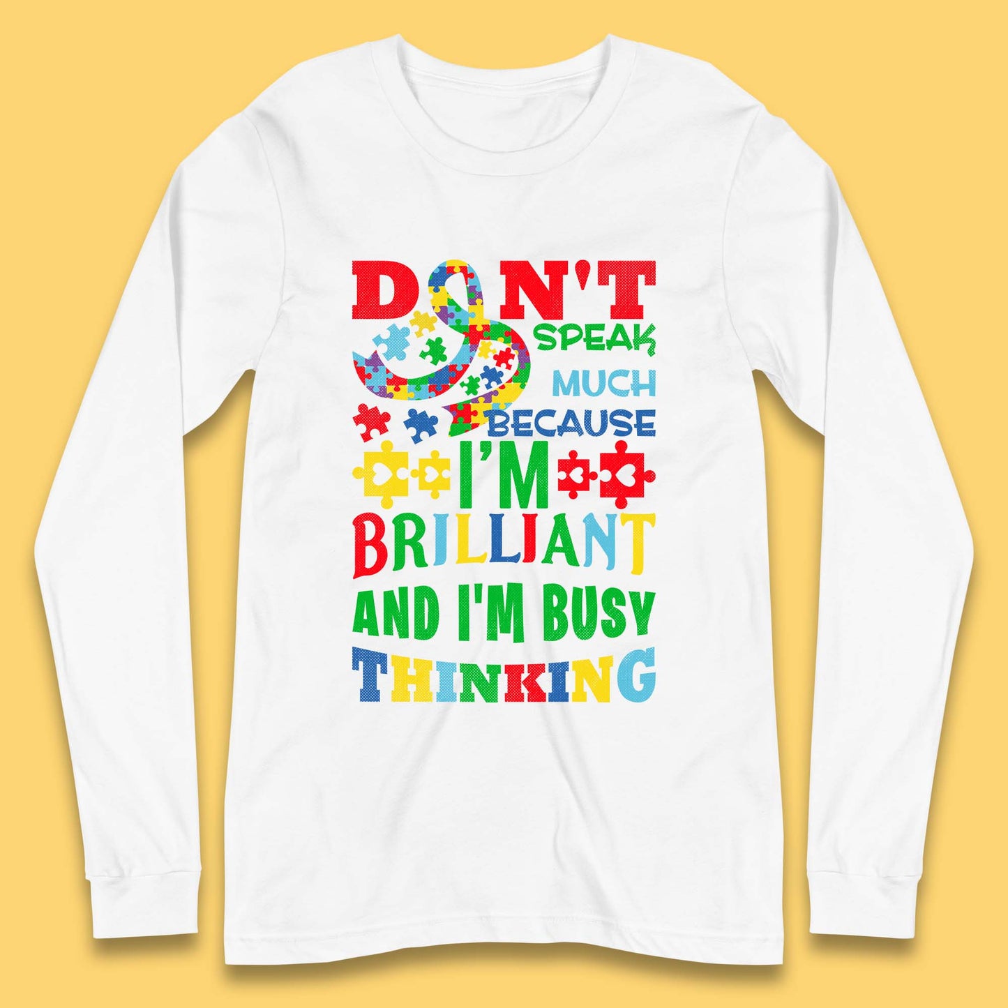 Autism Busy Thinking Long Sleeve T-Shirt