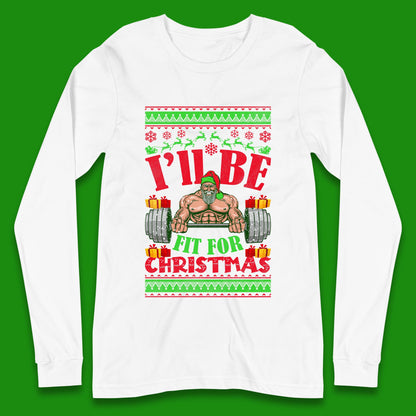 christmas gym long sleeve t shirt