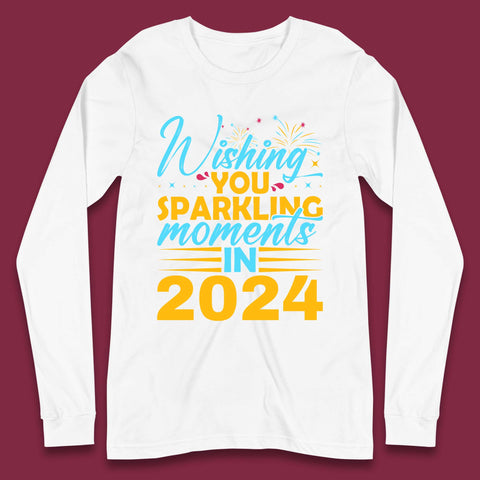 Wishing You Sparkling Moments in 2024 Long Sleeve T-Shirt