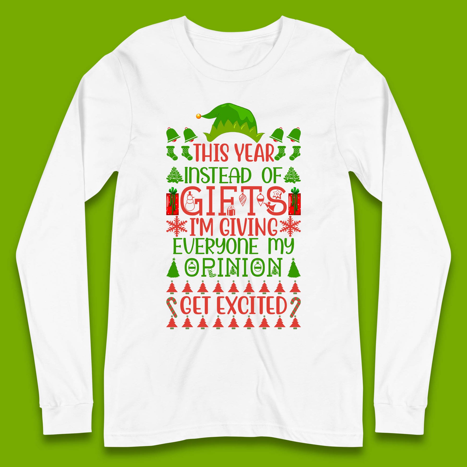 chirstmas elf long sleeve t shirt
