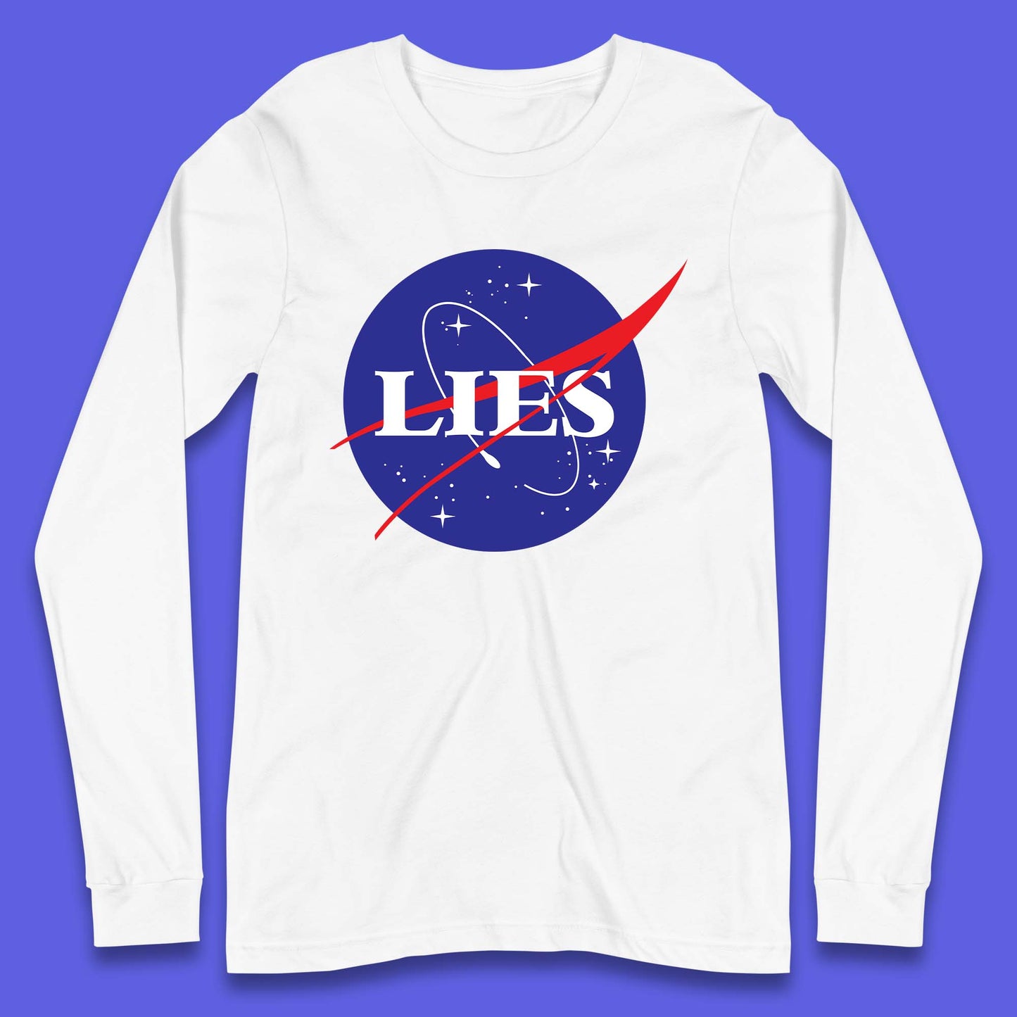 NASA Lies Logo Parody Long Sleeve T-Shirt