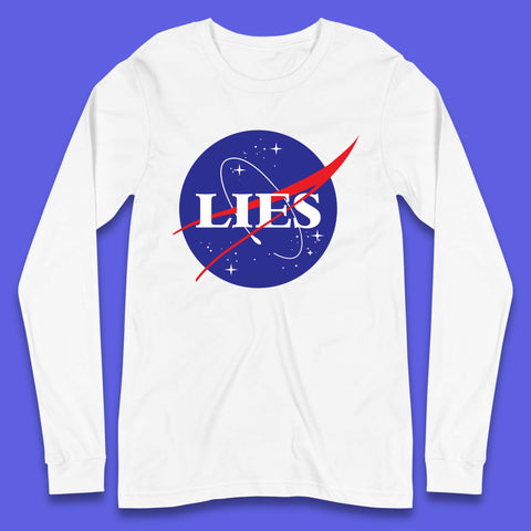 NASA Lies Logo Parody Long Sleeve T-Shirt