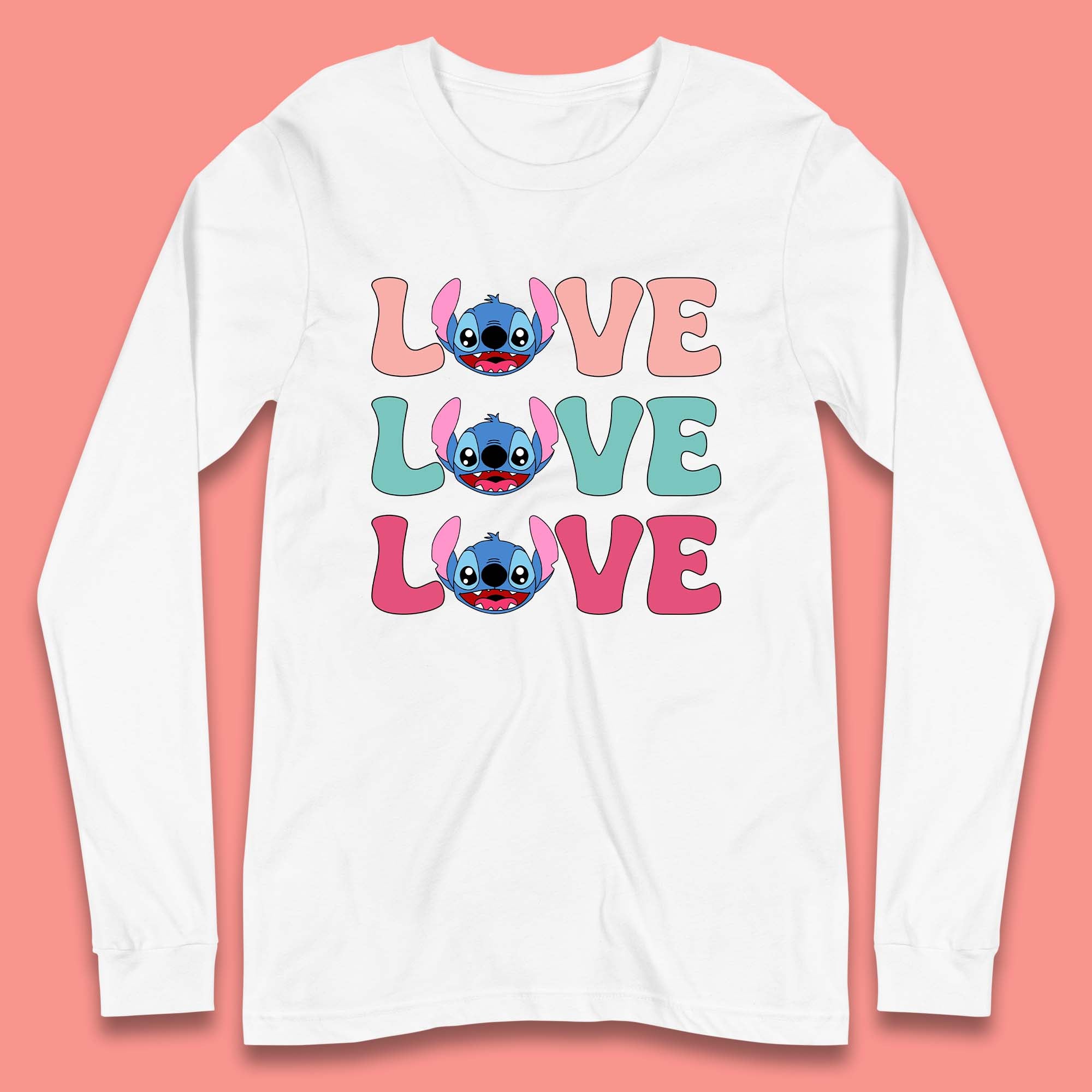 Stitch Love Valentines Long Sleeve T-Shirt
